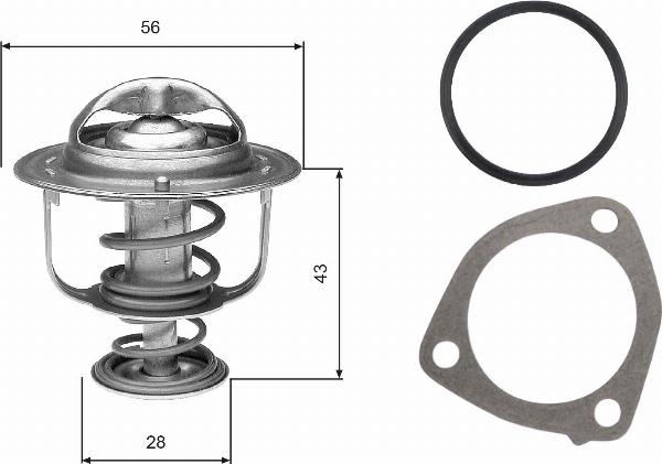 GATES TH31276G1 - Термостат, охолоджуюча рідина autocars.com.ua