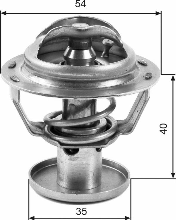 GATES TH32387G1 - Термостат, охолоджуюча рідина autocars.com.ua