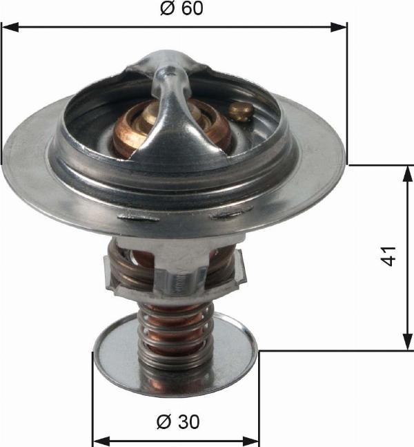 GATES TH34882G1 - Термостат, охолоджуюча рідина autocars.com.ua