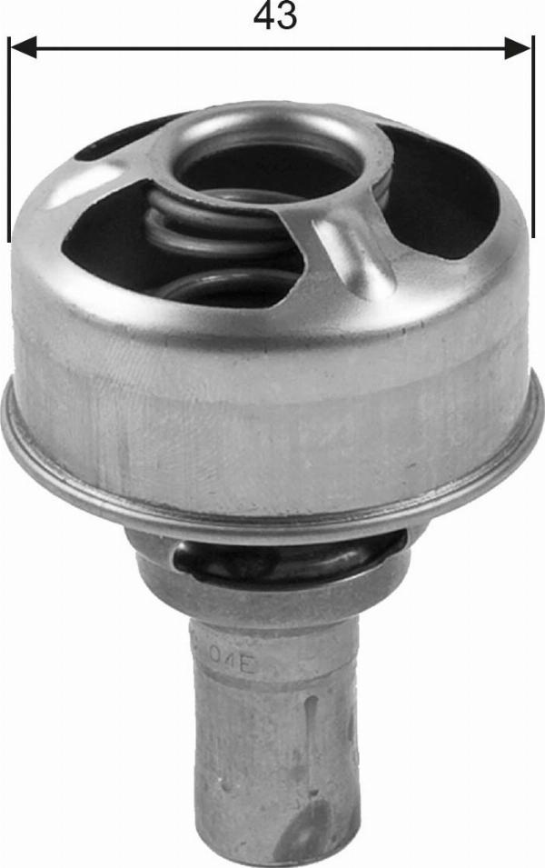 GATES TH36075 - Термостат, охолоджуюча рідина autocars.com.ua