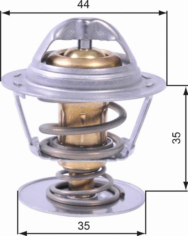 GATES TH43688G1 - Термостат, охолоджуюча рідина autocars.com.ua