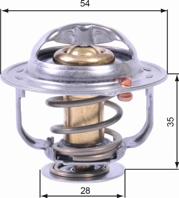 GATES TH43880G1 - Термостат, охолоджуюча рідина autocars.com.ua