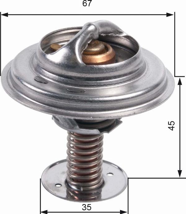 GATES TH45682G1 - Термостат, охолоджуюча рідина autocars.com.ua