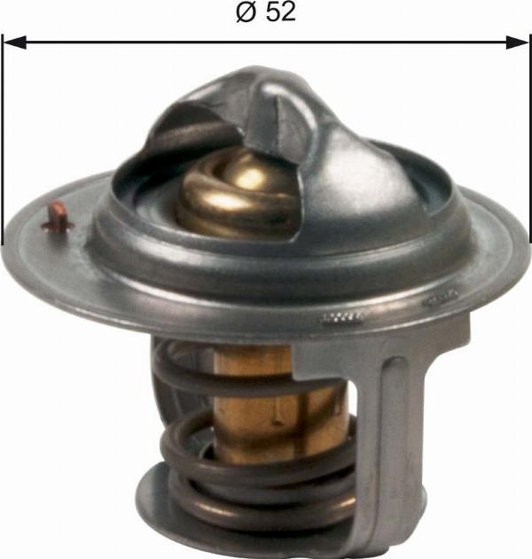GATES TH47188G1 - Термостат, охолоджуюча рідина autocars.com.ua