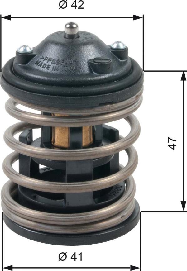 GATES TH47487G1 - Термостат, охолоджуюча рідина autocars.com.ua