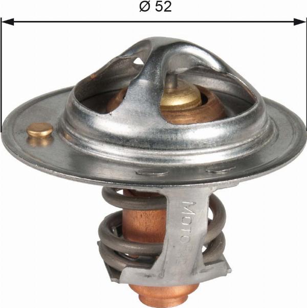 GATES TH48682G1 - Термостат, охолоджуюча рідина autocars.com.ua