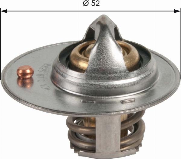 GATES TH49087G1 - Термостат, охолоджуюча рідина autocars.com.ua