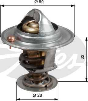 Gates TH50588G1 - Термостат, охолоджуюча рідина autocars.com.ua