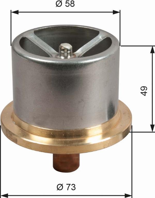 GATES TH51386 - Термостат, охолоджуюча рідина autocars.com.ua