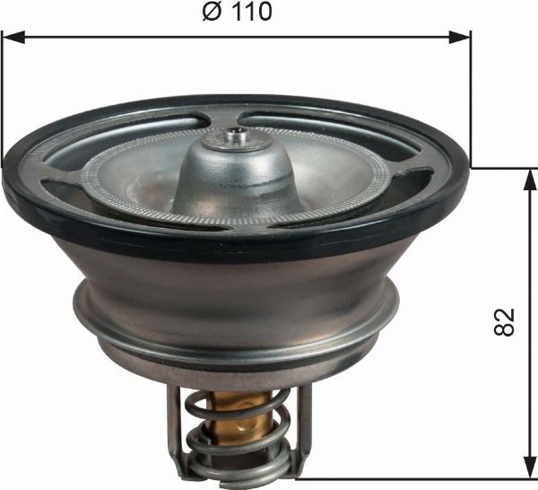 GATES TH51482G1 - Термостат, охолоджуюча рідина autocars.com.ua