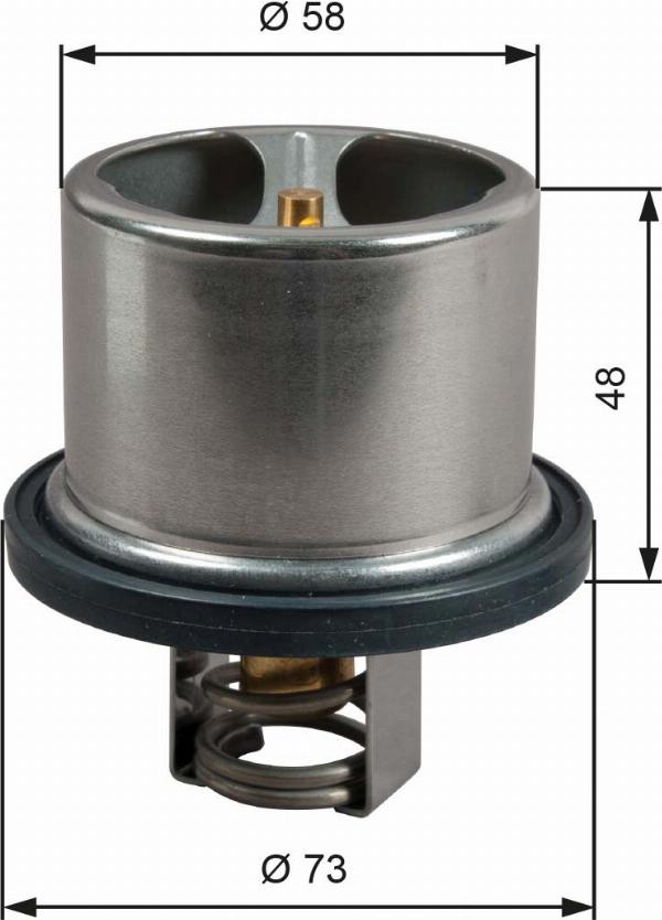 GATES TH51785G1 - Термостат, охолоджуюча рідина autocars.com.ua