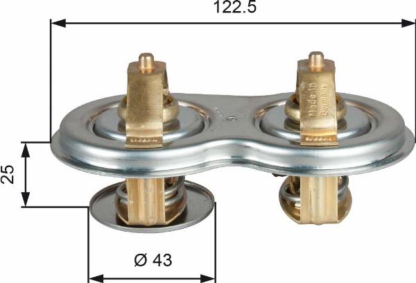 GATES TH52180/87G1 - Термостат, охолоджуюча рідина autocars.com.ua
