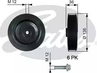 Gates TVD1010A - Шкив коленчатого вала autodnr.net