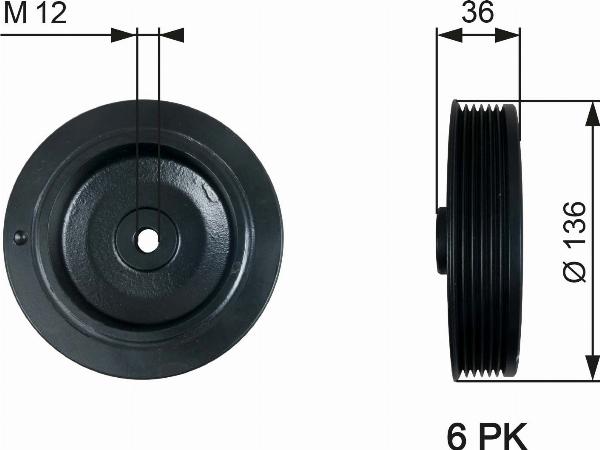 GATES TVD1010 - Ремінний шків, колінчастий вал autocars.com.ua