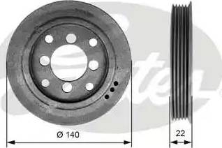 Gates TVD1058 - Шкив коленчатого вала avtokuzovplus.com.ua