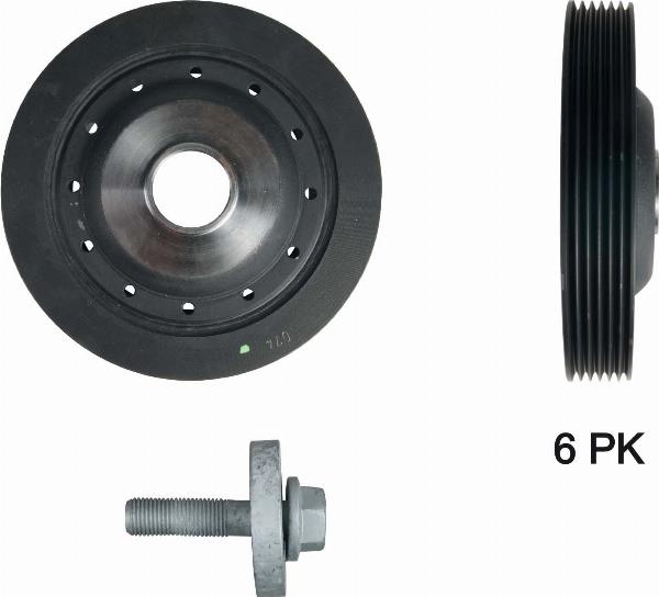 GATES TVD1113A - Ремінний шків, колінчастий вал autocars.com.ua