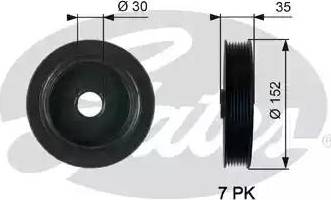 Gates TVD1127 - Шкив коленчатого вала avtokuzovplus.com.ua