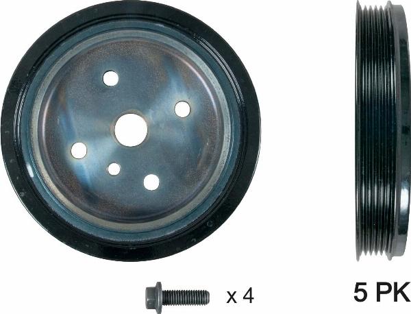 GATES TVD1161A - Ремінний шків, колінчастий вал autocars.com.ua