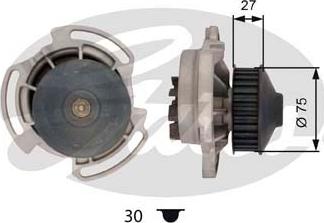 Gates WP0015 - Водяний насос autocars.com.ua