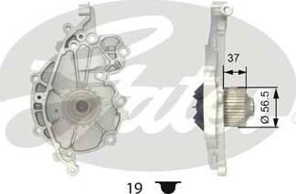 Gates WP0023 - Водяний насос autocars.com.ua