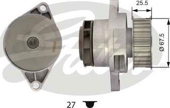 Gates WP0041 - Водяний насос autocars.com.ua