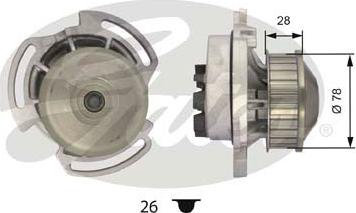 Gates WP0060 - Водяний насос autocars.com.ua