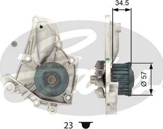 Gates WP0071 - Водяний насос autocars.com.ua