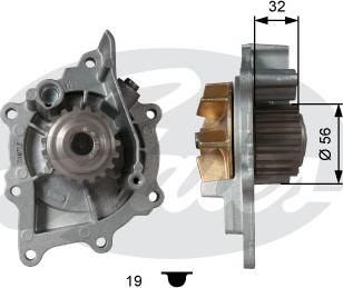 Gates WP0090 - Водяной насос avtokuzovplus.com.ua