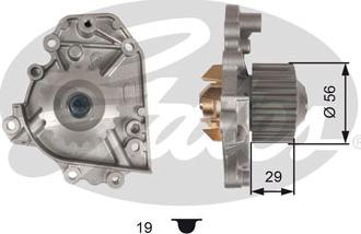 Gates WP0104 - Водяний насос autocars.com.ua