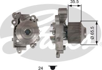 Gates WP0107 - Водяний насос autocars.com.ua