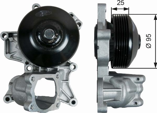 GATES WP0121 - Водяний насос autocars.com.ua