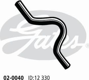 GATES 02-0040 - Шланг радіатора autocars.com.ua