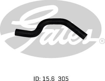 GATES 02-0124 - Шланг радіатора autocars.com.ua