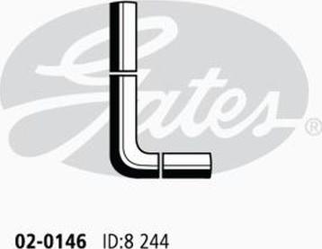 GATES 02-0146 - Шланг радіатора autocars.com.ua