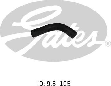 GATES 02-0233 - Шланг радіатора autocars.com.ua
