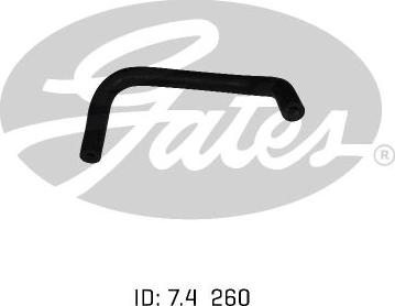GATES 02-0244 - Шланг радіатора autocars.com.ua