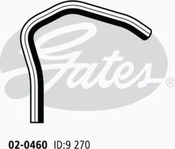 GATES 02-0460 - Шланг радіатора autocars.com.ua