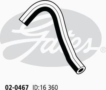 GATES 02-0467 - Шланг радіатора autocars.com.ua