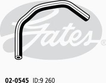 GATES 02-0545 - Шланг радіатора autocars.com.ua