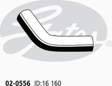 GATES 02-0556 - Шланг радіатора autocars.com.ua