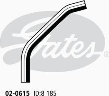 GATES-AU 02-0615 - Шланг радіатора autocars.com.ua