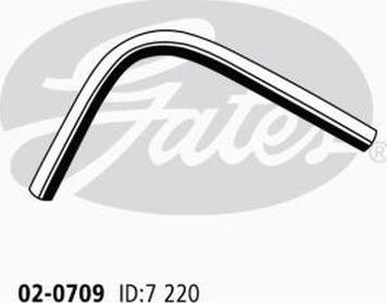 GATES 02-0709 - Шланг радіатора autocars.com.ua