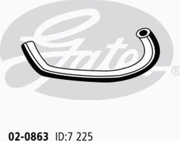 GATES 02-0863 - Шланг радіатора autocars.com.ua