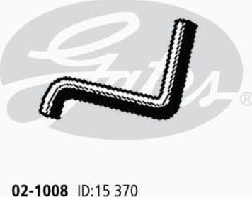 GATES 02-1008 - Шланг радіатора autocars.com.ua