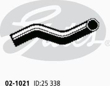 GATES 02-1021 - Шланг радіатора autocars.com.ua