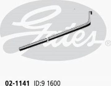 GATES 02-1141 - Шланг радіатора autocars.com.ua