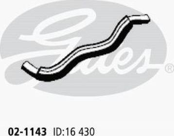 GATES 02-1143 - Шланг радіатора autocars.com.ua
