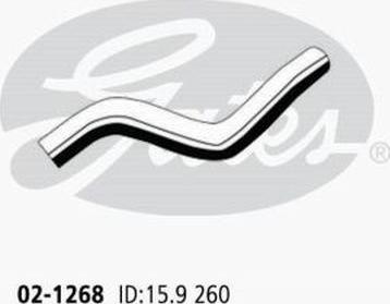GATES 02-1268 - Шланг радіатора autocars.com.ua