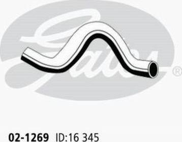 GATES 02-1269 - Шланг радіатора autocars.com.ua