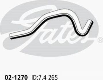 GATES-AU 02-1270 - Шланг радіатора autocars.com.ua